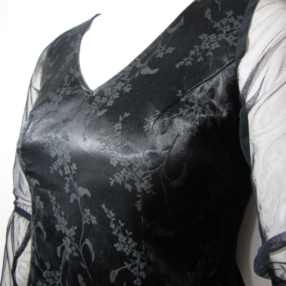 XL Morbid Threads Black Gothic Bat Sleeve Top